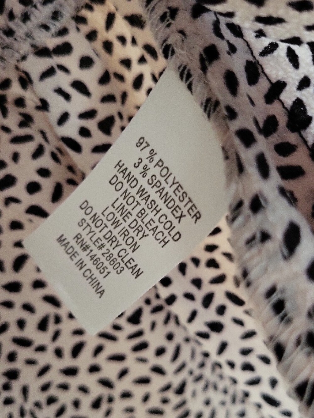 Monteau Light Pink Wrap Blouse with Black Dot Print - Picture 5 of 5